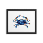 Watercolor Blue Crab Framed Art Print Gallery Image 4