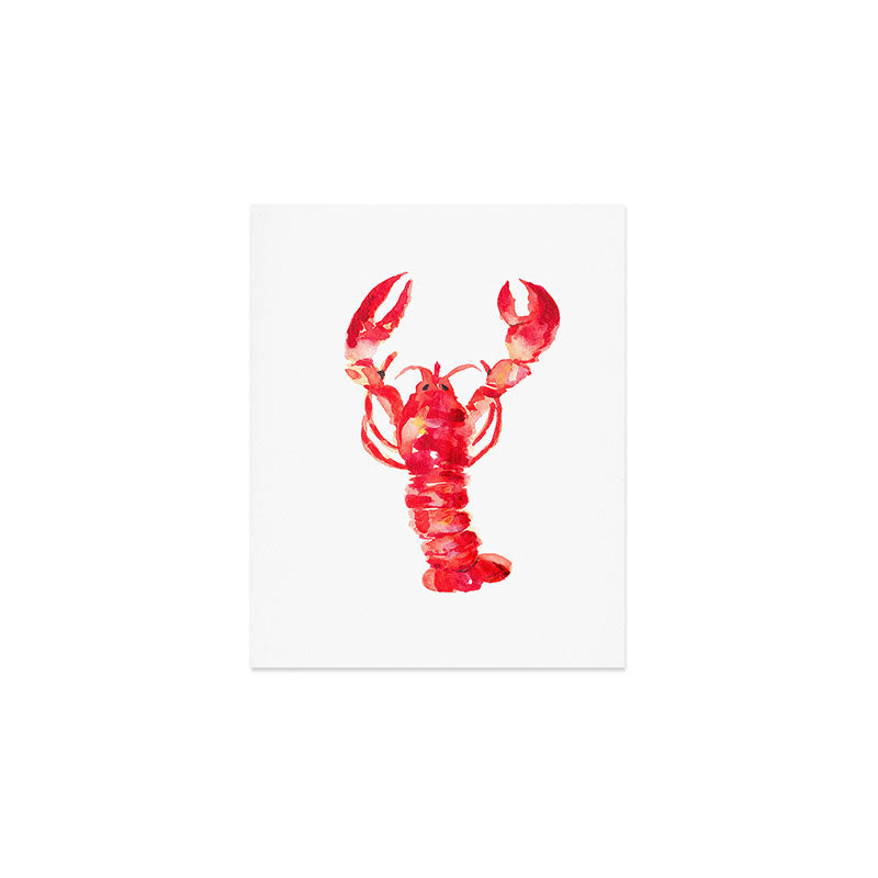 Watercolor Lobster Art Print Gallery Image 1