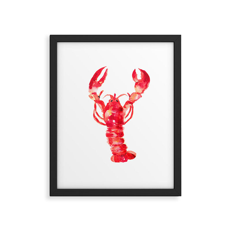 Watercolor Lobster Framed Art Print Gallery Image 4