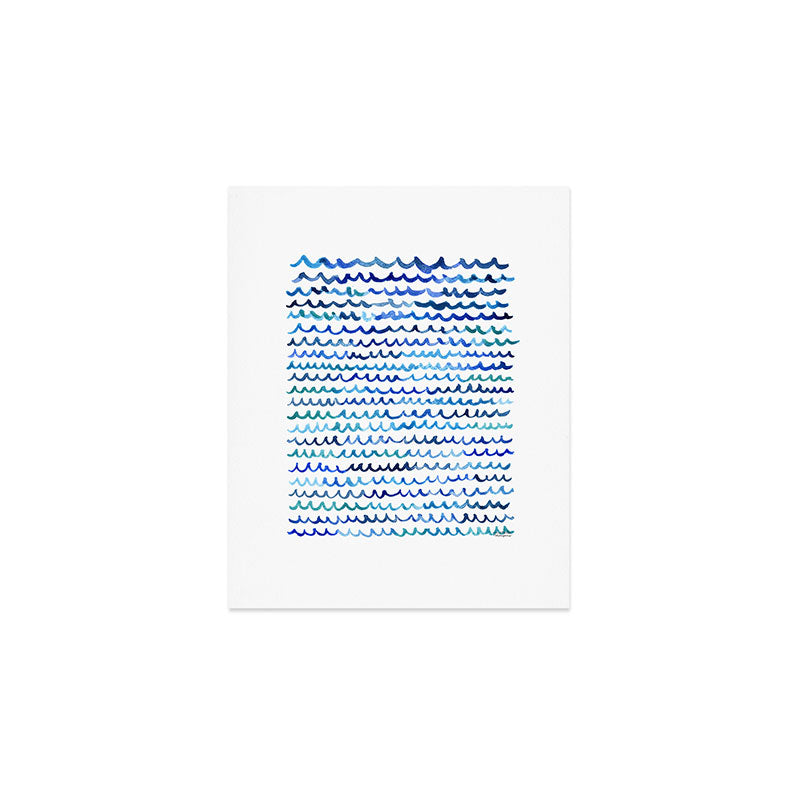 Watercolor Waves Art Print Gallery Image 1