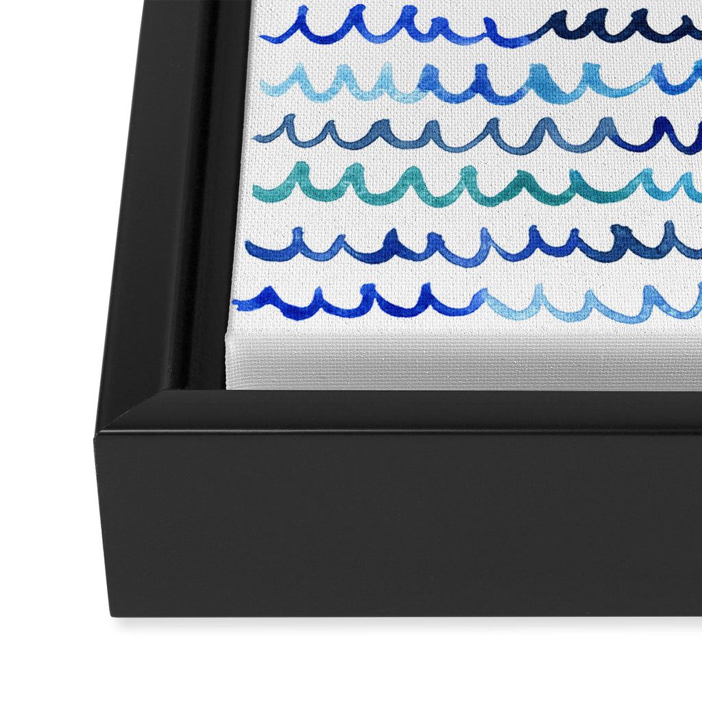 Watercolor Waves Framed Canvas Print Gallery Image 3