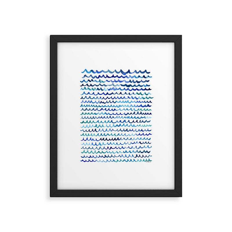 Watercolor Waves Framed Art Print Gallery Image 6