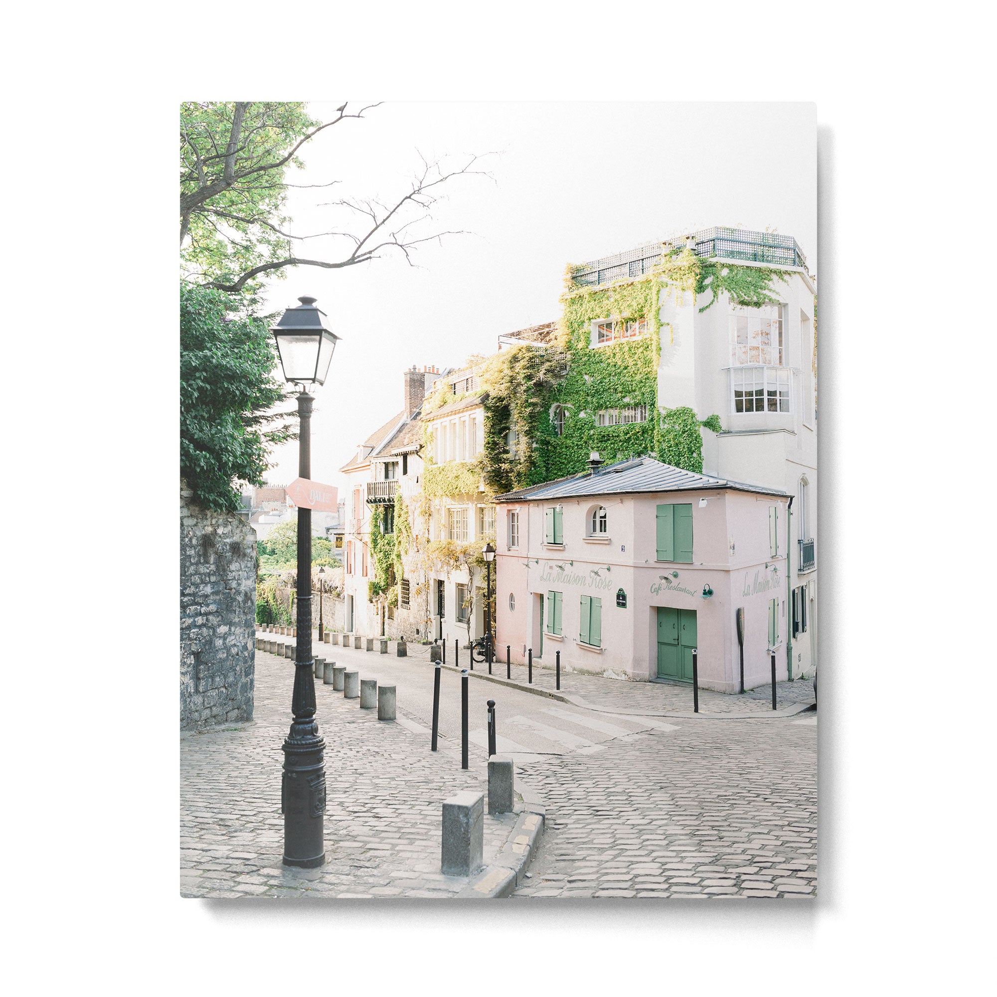 La Maison Rose, Pink Café in Paris, France | The Pink House in Montmartre, Paris, France | Fine Art Travel Photography Metal Print Gallery Image 4