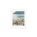 Monterosso al Mare, Cinque Terre | Beach with umbrellas | Travel Photography Print Art Print Gallery Image 1