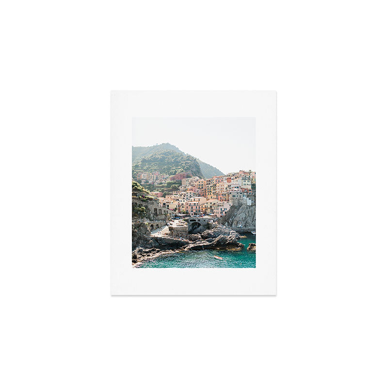 Pastel Houses in Cinque Terre, Manarola Town | Italy Fine Art Travel Print | Amalfi Coast, Italy Art Print Gallery Image 1