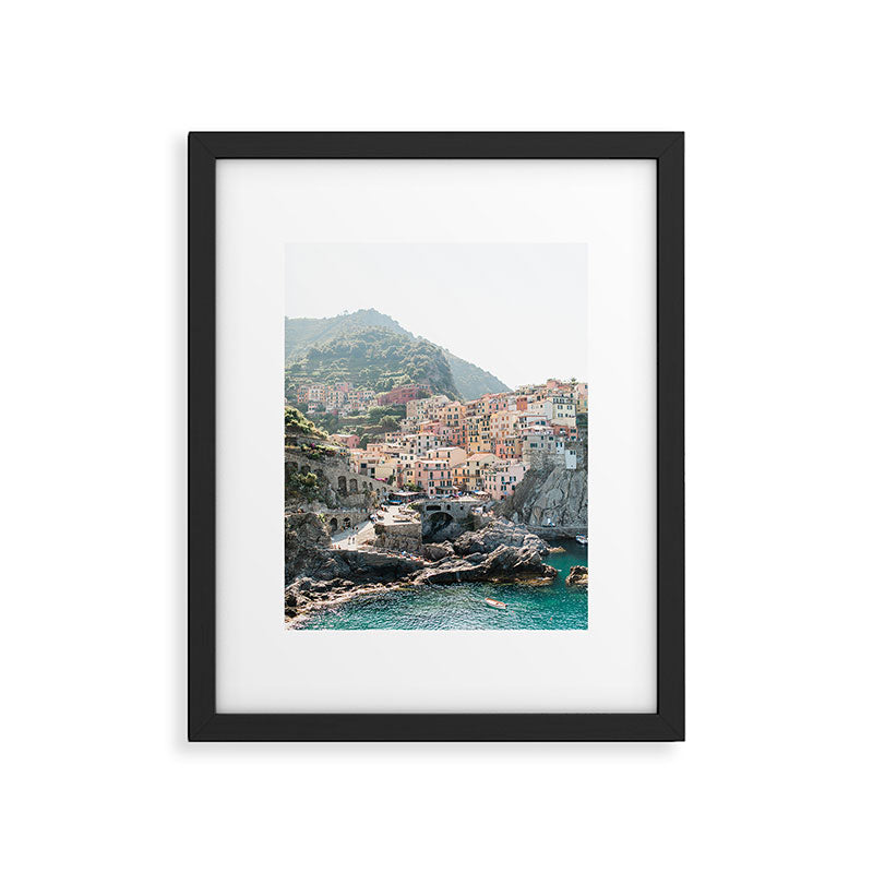 Pastel Houses in Cinque Terre, Manarola Town | Italy Fine Art Travel Print | Amalfi Coast, Italy Framed Art Print Gallery Image 5