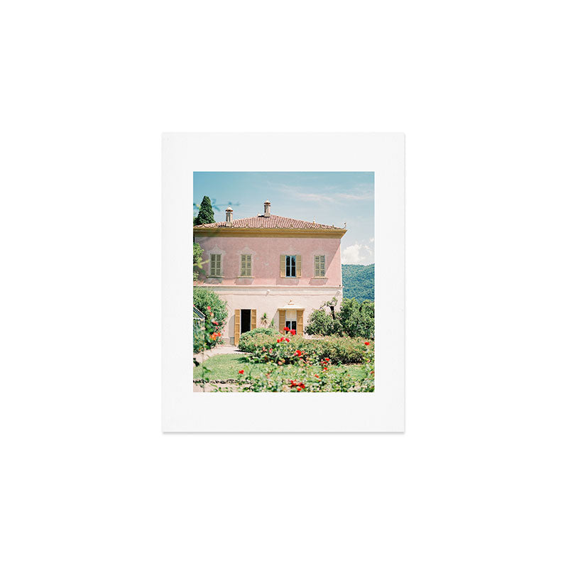 The Pink Villa | Villa Pizzo, Lake Como | Italy Travel Photography Art Print Gallery Image 1