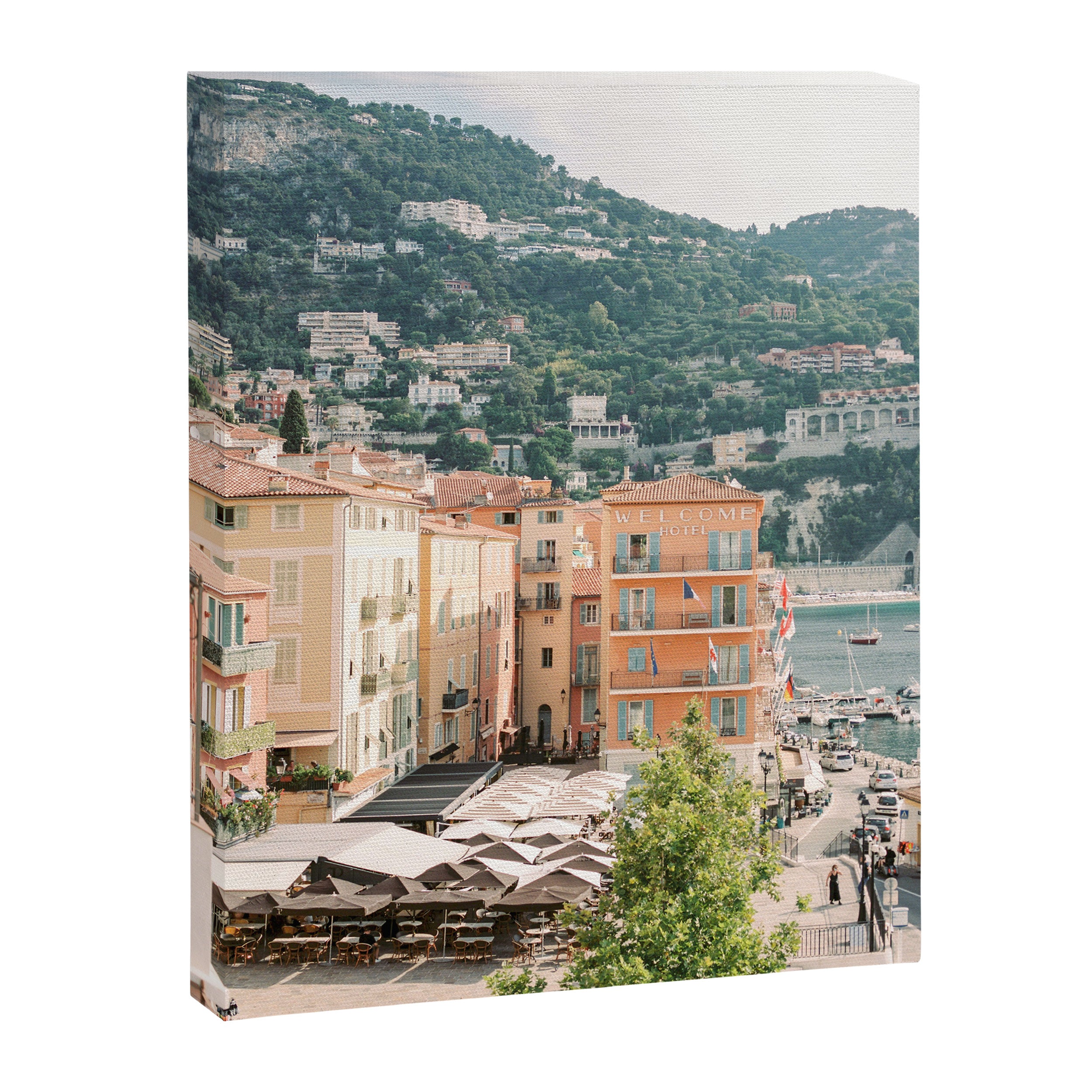 View over Villefranche Sur Mer in the French Riviera on film | Cote d'Azur Fine Art Travel Photography Canvas Print Gallery Image 6