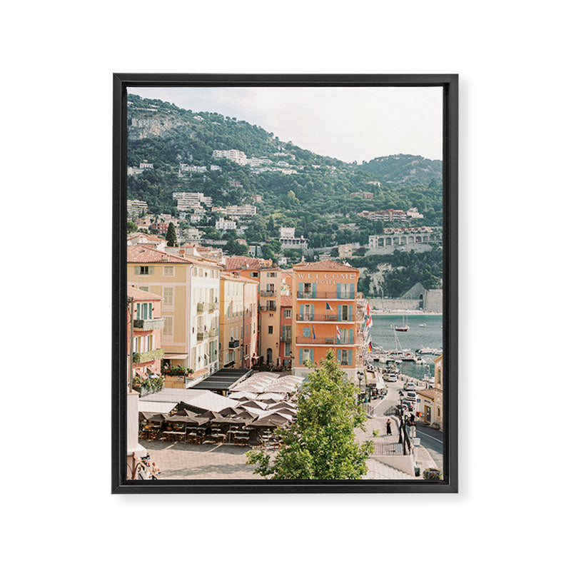 View over Villefranche Sur Mer in the French Riviera on film | Cote d'Azur Fine Art Travel Photography Framed Canvas Print Gallery Image 6