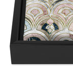 Art Deco Marble Tiles in Soft Pastels Framed Canvas Print Gallery Image 3
