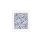 Blue Giraffe Pattern Art Print Gallery Image 1