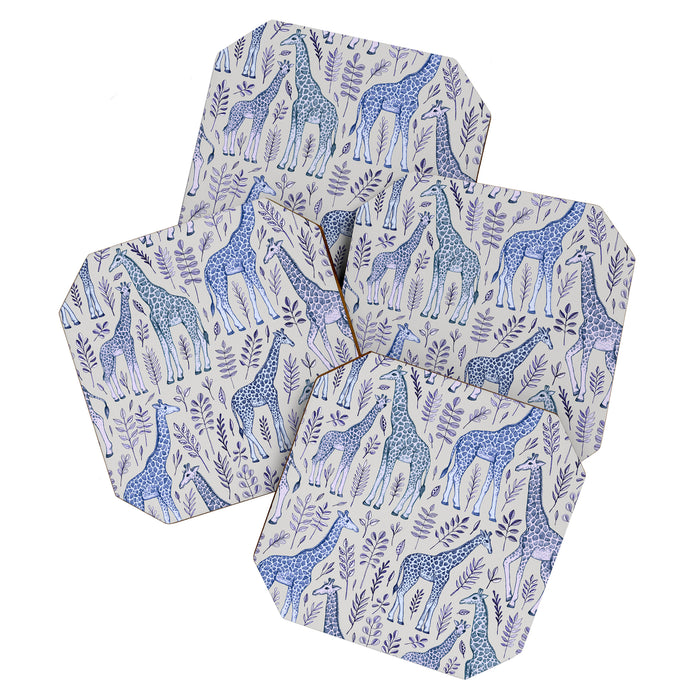 Blue Giraffe Pattern Coaster Gallery Image 1