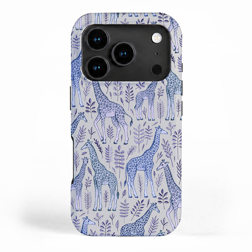 Blue Giraffe Pattern iPhone Case Gallery Image 1