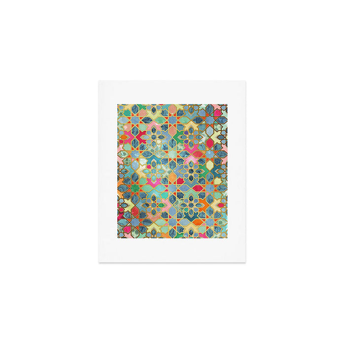 Gilt & Glory - Colorful Moroccan Mosaic Art Print Gallery Image 1
