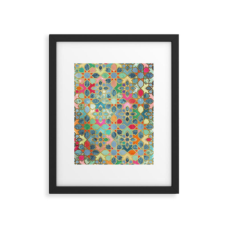 Gilt & Glory - Colorful Moroccan Mosaic Framed Art Print Gallery Image 5