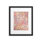 Glowing Coral and Amethyst Art Deco Pattern Framed Art Print Gallery Image 5