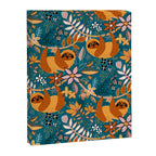 Happy Boho Sloth Floral Canvas Print Gallery Image 6