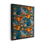 Happy Boho Sloth Floral Framed Canvas Print Gallery Image 2