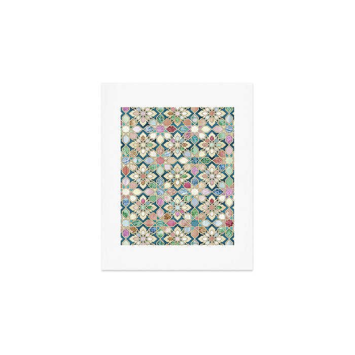 Muted Moroccan Mosaic Tiles Art Print Gallery Image 1