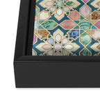 Muted Moroccan Mosaic Tiles Framed Canvas Print Gallery Image 3