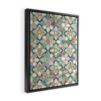 Muted Moroccan Mosaic Tiles Framed Canvas Print Gallery Image 2
