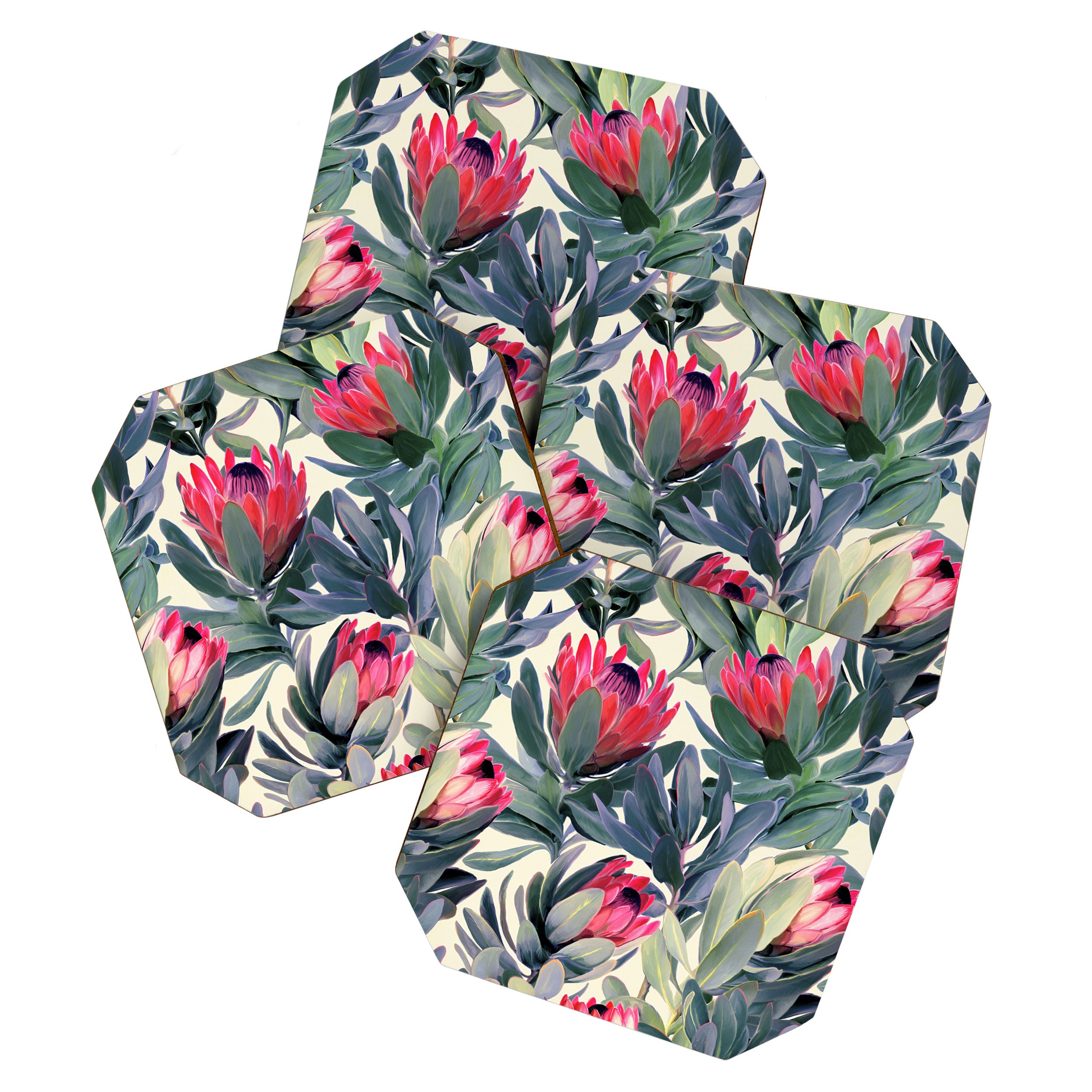 Painted Protea Pattern Coaster Gallery Image 1