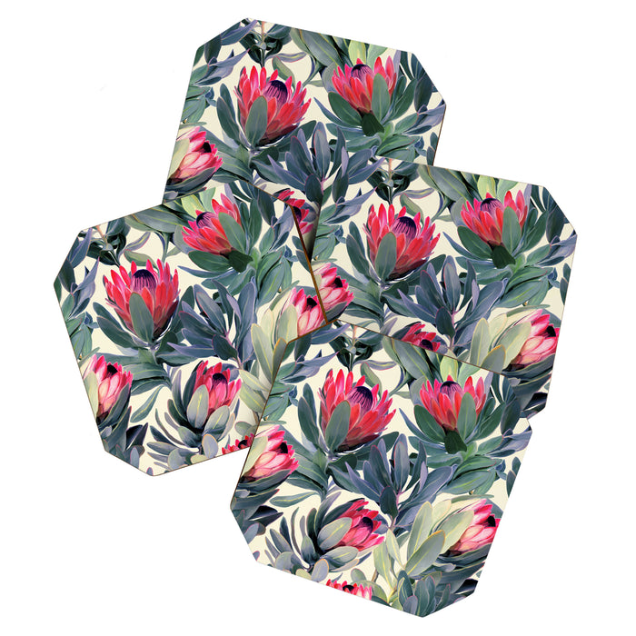 Painted Protea Pattern Coaster Gallery Image 1