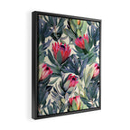 Painted Protea Pattern Framed Canvas Print Gallery Image 2
