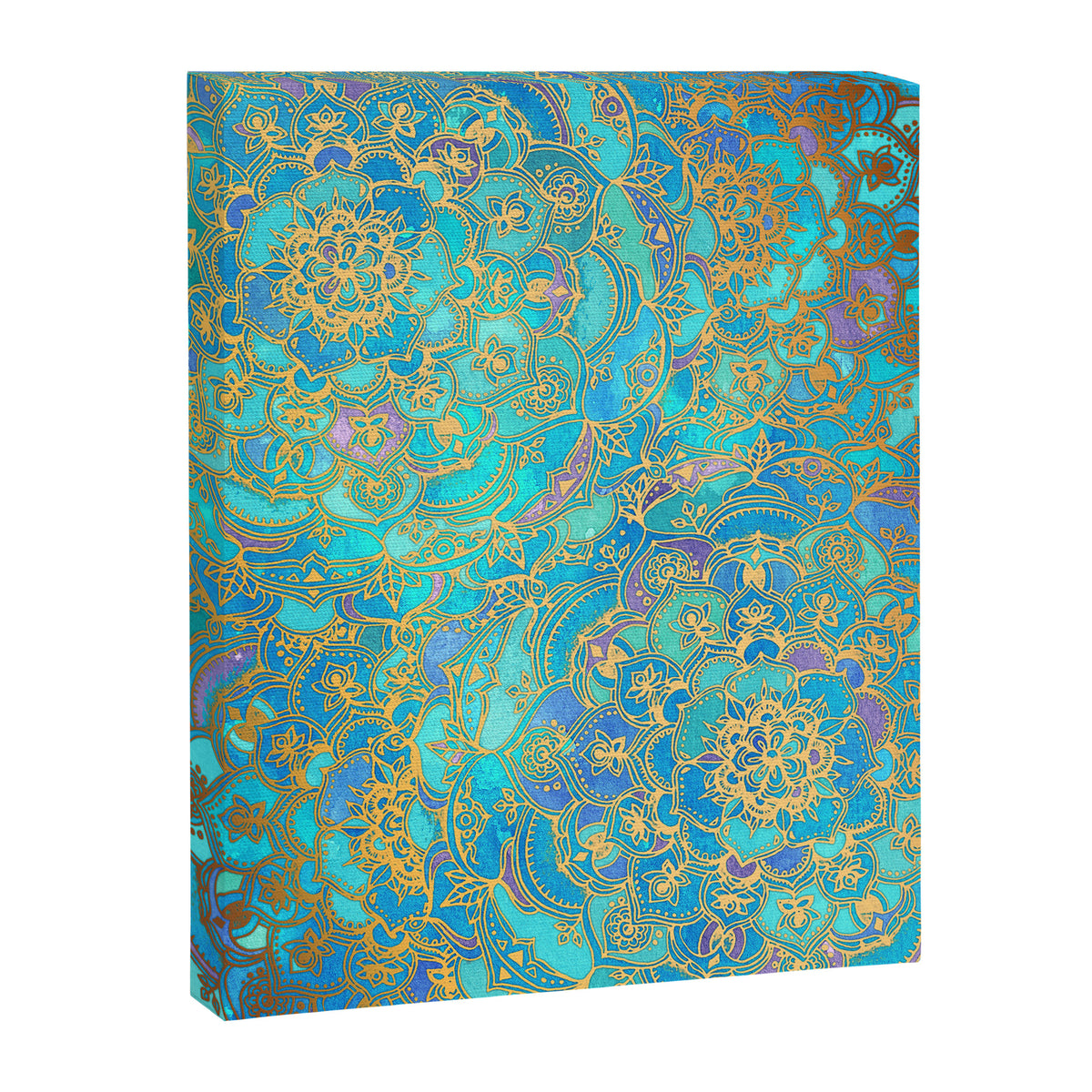Sapphire & Jade Stained Glass Mandalas Canvas Print Gallery Image 6