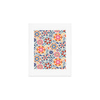 Watercolor Kaleidoscope Floral - desaturated Art Print Gallery Image 1