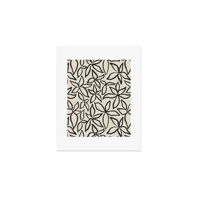 Abstract Brushed Line Art Florals Art Print Gallery Image 1