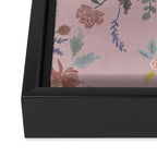 Bohemian Watercolor Floral - Cool Pink Framed Canvas Print Gallery Image 3