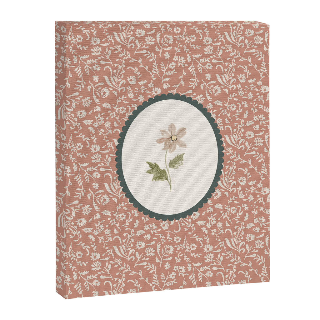 Boho Ditsy Floral on Terracotta Canvas Print Gallery Image 8