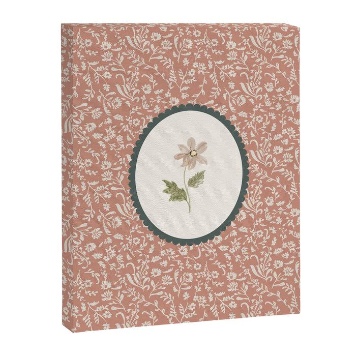 Boho Ditsy Floral on Terracotta Canvas Print Gallery Image 1
