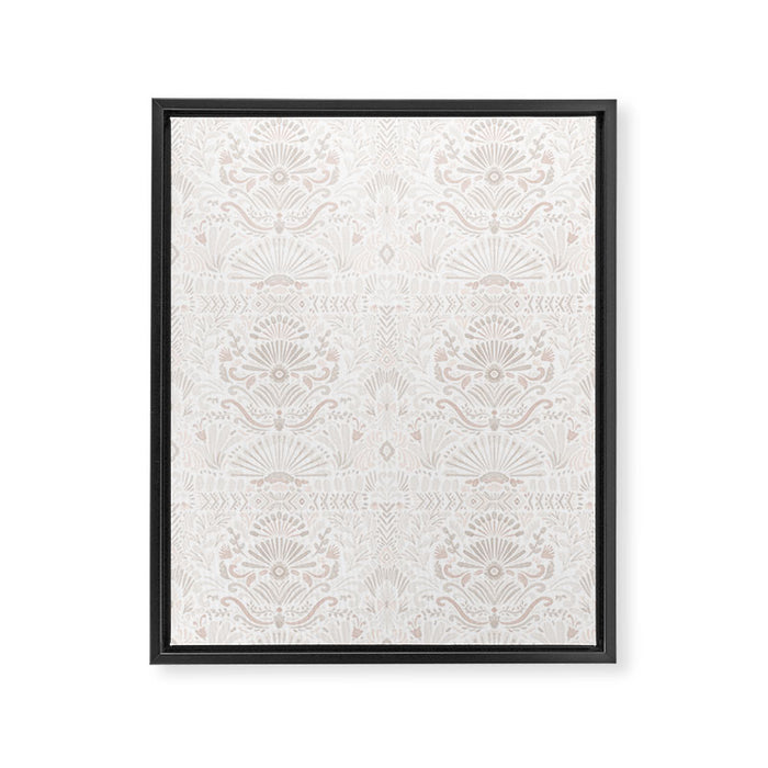 Boho Watercolor Geometric - Neutral Framed Canvas Print Gallery Image 1