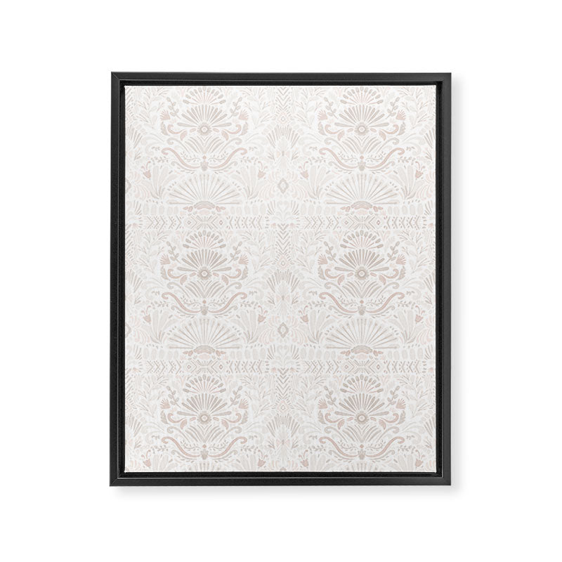 Boho Watercolor Geometric - Neutral Framed Canvas Print Gallery Image 8