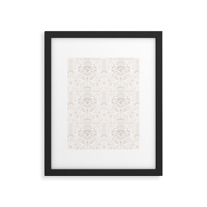 Boho Watercolor Geometric - Neutral Framed Art Print Gallery Image 1
