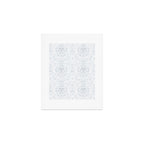 Boho Watercolor Geometric Pattern - Blue Art Print Gallery Image 1