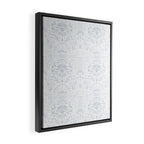 Boho Watercolor Geometric Pattern - Blue Framed Canvas Print Gallery Image 2