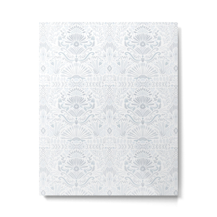 Boho Watercolor Geometric Pattern - Blue Metal Print Gallery Image 1