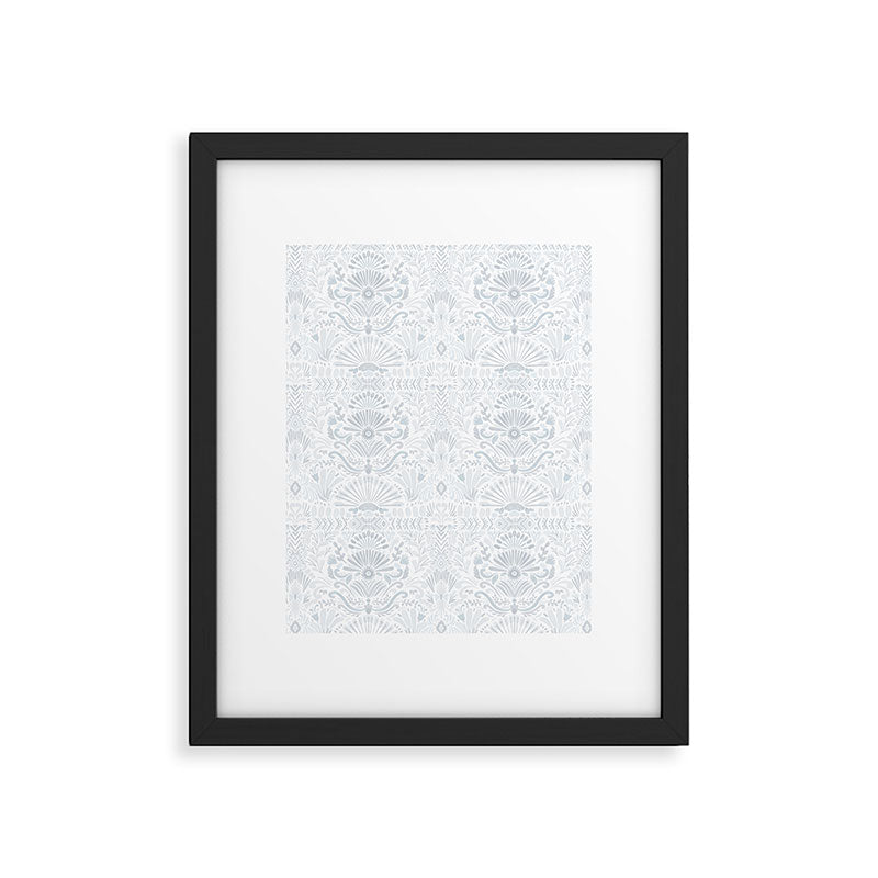 Boho Watercolor Geometric Pattern - Blue Framed Art Print Gallery Image 6