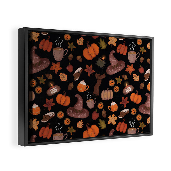 Cozy Halloween Framed Canvas Print Gallery Image 1