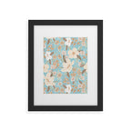 Ditsy Marker Florals - Turquoise Framed Art Print Gallery Image 4