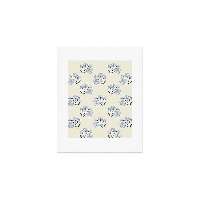 Floral Block Print Art Print Gallery Image 1
