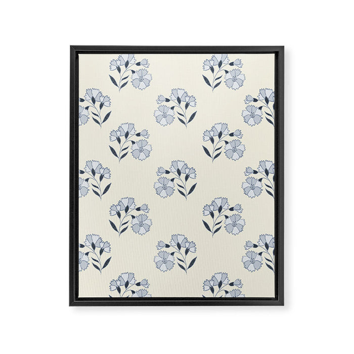 Floral Block Print Framed Canvas Print Gallery Image 1