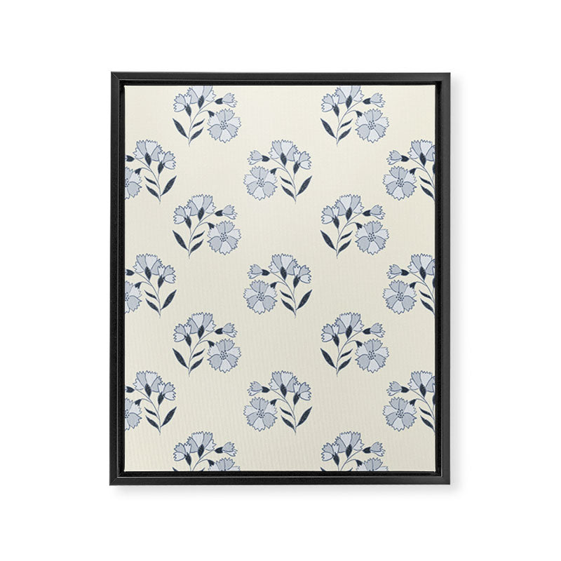 Floral Block Print Framed Canvas Print Gallery Image 6