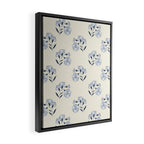 Floral Block Print Framed Canvas Print Gallery Image 2