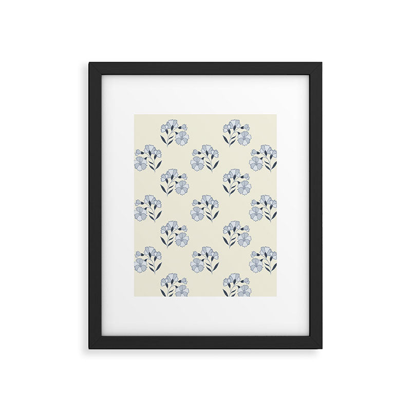 Floral Block Print Framed Art Print Gallery Image 5