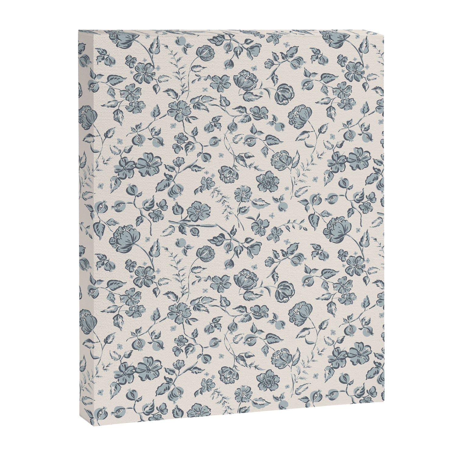 Florals and Pomegranates - Blue Navy Canvas Print Gallery Image 3