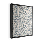 Florals and Pomegranates - Blue Navy Framed Canvas Print Gallery Image 2